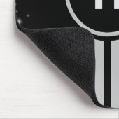 Tapis De Souris Frappe de course noir et argent (Coin)
