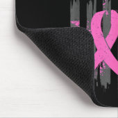 Tapis De Souris Frappe Usa Drapeau Sensibilisation au cancer du se (Coin)