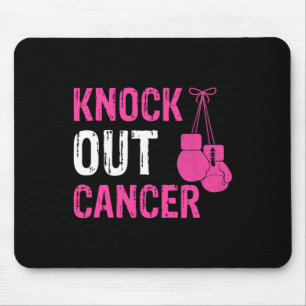 Tapis De Souris Frapper La Boxe Combattre Le Ribbon Rose Cancer Du