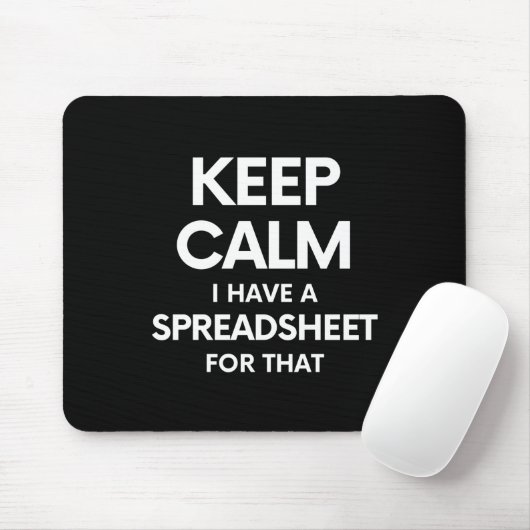 Tapis De Souris Freak in the Sheets - Tableaux Microsoft Excel (Avec souris)