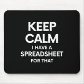 Tapis De Souris Freak in the Sheets - Tableaux Microsoft Excel (Devant)