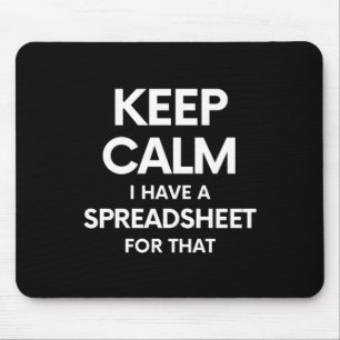 Tapis De Souris Freak in the Sheets - Tableaux Microsoft Excel