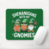 Tapis De Souris Fredonnements avec mes gnomes de la Saint-Patrick (Avec souris)
