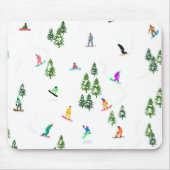 Tapis De Souris Freeride Snowboarder Illustration de snowboard (Devant)