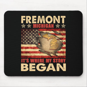 Tapis De Souris Fremont Michigan États-Unis 4 juillet