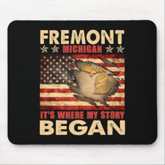 Tapis De Souris Fremont Michigan États-Unis 4 juillet