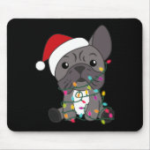 Tapis De Souris French Bulldog Christmas Snow Winter Animals (Devant)