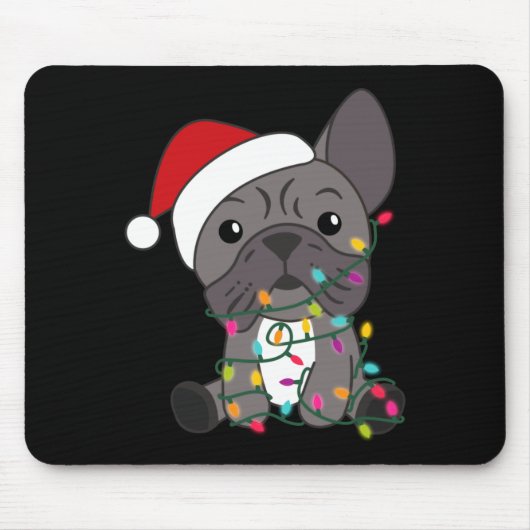 Tapis De Souris French Bulldog Christmas Snow Winter Animals (Devant)