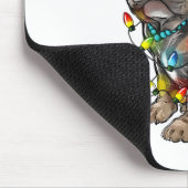 Tapis De Souris French Bulldog Dog Christmas Lights Santa Xmas Pet (Coin)