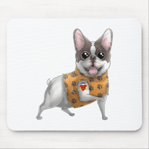 Tapis De Souris French Bulldog I Love Maman Tattoo Chien Chemise M