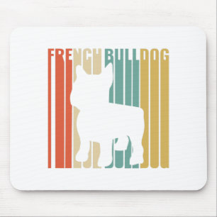 Tapis De Souris French Bulldog Retro 1970 Cadeau pour maman Amoure