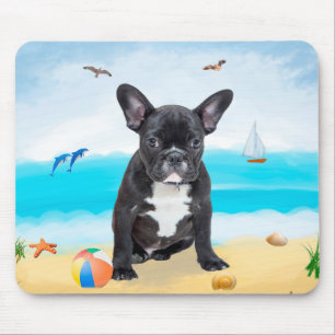 Tapis De Souris French Bulldog sur la plage