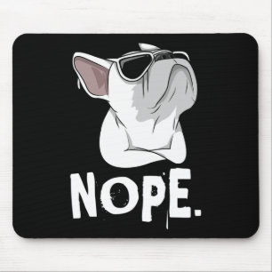 Tapis De Souris Frenchie Bouledogue Français Blanc