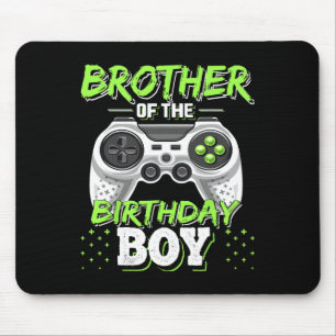 Tapis De Souris Frère De L'Anniversaire Garçon Matching Vidéo Jeu 