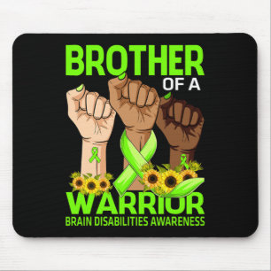 Tapis De Souris Frère De Main D'Un Guerrier Handicap Cerveau