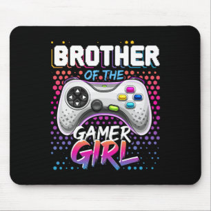 Tapis De Souris Frère Du Gamer Girl Matching Vidéo Jeu Birt