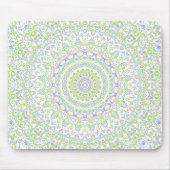 Tapis De Souris Fresh Spring Mandala in Green, Blue, and Lavender (Devant)