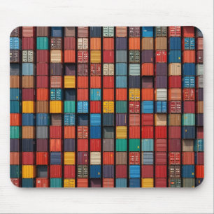 Tapis De Souris Fret coloré : Grille de conteneurs d'expédition in