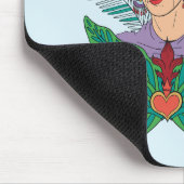 Tapis De Souris Frida Kahlo | Oiseaux de Paradis Floral Graphic (Coin)