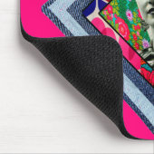Tapis De Souris Frida Kahlo Retro Denim Diamond (Coin)