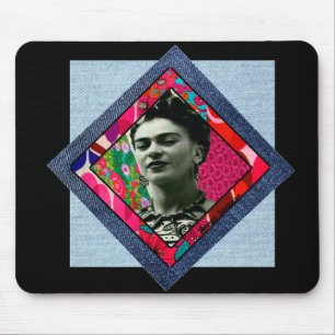 Tapis De Souris Frida Kahlo Retro Pink Denim