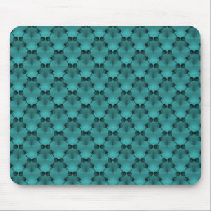 Tapis De Souris Frissons Turquoises ronds de funk rétro Mousepad