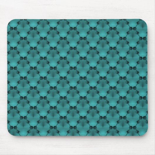 Tapis De Souris Frissons Turquoises ronds de funk rétro Mousepad (Devant)