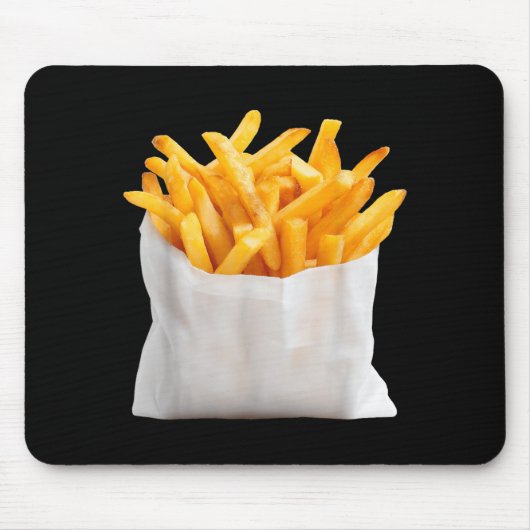 Tapis De Souris Frites frites drôle de costume de nourriture d'Hal (Devant)