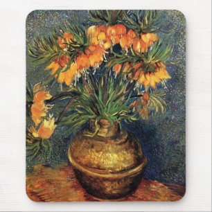 Tapis De Souris Fritillaires dans un vase de cuivre par Vincent va
