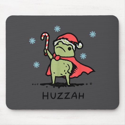 Tapis De Souris Frog Huzzah Frog Knight Funny Sword Meme Quote Chr (Devant)