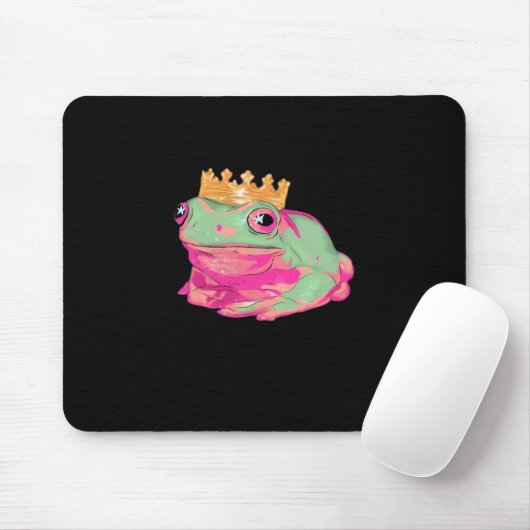 Tapis De Souris Frog King Funky Meme Classic Style (Avec souris)