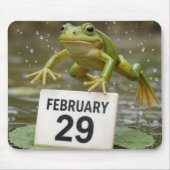 Tapis De Souris Frog Leaping Over February 29 Date (Devant)