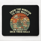 Tapis De Souris From The Windows To The Walls Funny Retro Raccoon  (Devant)