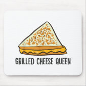 Tapis De Souris Fromage Grillé Queen Funny Fromage Grillé (Devant)