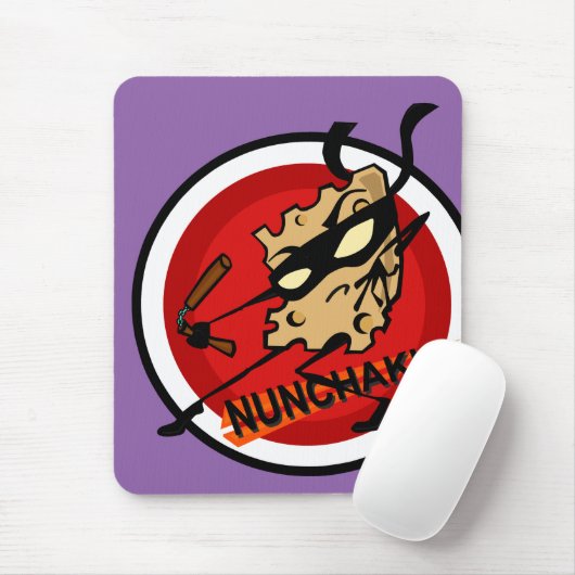 TAPIS DE SOURIS FROMAGE NINJA AVEC PAPIER À SOURIS VERTICAL NUNCHU (Avec souris)