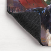 Tapis De Souris Frontière Collie Festive de Noël (Coin)