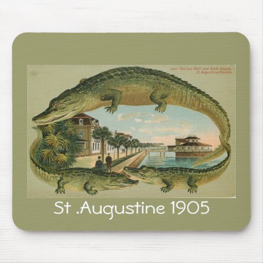 Tapis De Souris Frontière St Augustine la Floride 1905, St (Devant)