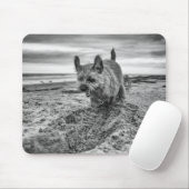 Tapis De Souris Frontière Terrier creusant, photographie, Mousepad (Avec souris)