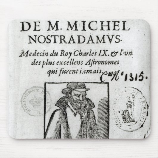 Tapis De Souris Frontispice à 'Les Propheties de M. Michel (Devant)