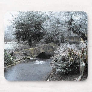 Tapis De Souris Frost et glace dans un jardin Somerset