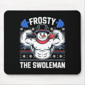 Tapis De Souris Frosty The Swoleman Funny Ugly Christmas Sweater G (Devant)
