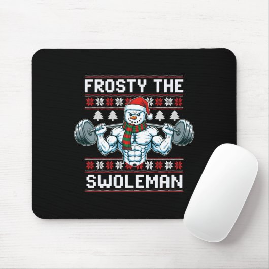 Tapis De Souris Frosty The Swoleman Ugly Funny Christmas Snowman W (Avec souris)