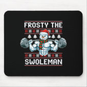 Tapis De Souris Frosty The Swoleman Ugly Funny Christmas Snowman W (Devant)