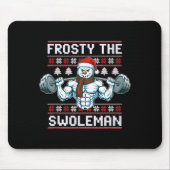 Tapis De Souris Frosty The Swoleman Ugly Funny Christmas Snowman W (Devant)
