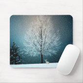Tapis De Souris Frosty tree in the evening (Avec souris)