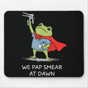 Tapis De Souris Frottis De Pap À L'aube Drôle De Grenouille Specul