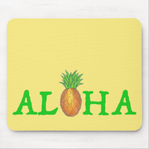 Tapis De Souris Fruit d'ananas de l'île tropicale d'Hawaï ALOHA