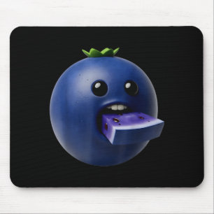 Tapis De Souris Fruits de niche drôle Mème myrtille surréaliste Br