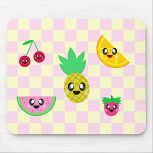 TAPIS DE SOURIS FRUITS MIGNONS KAWAII SI TRÈS HEUREUX SAVEUR DÉLIC
