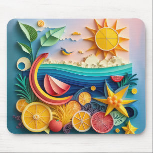 Tapis De Souris Fruits tropicaux et lisses de plage